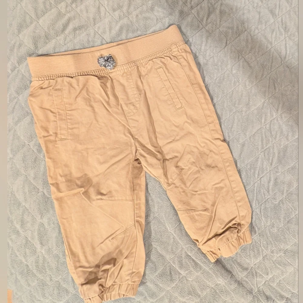 12M Navy and Tan Kids Bottoms Set